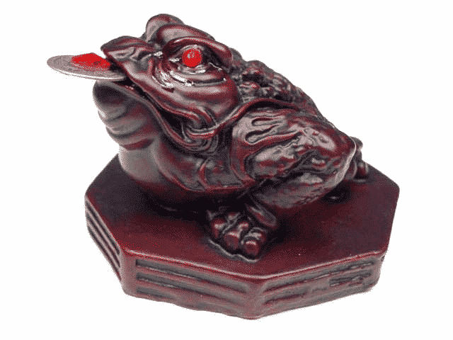 Minibeeldje Feng Shui Kikker Rood - 6 cm