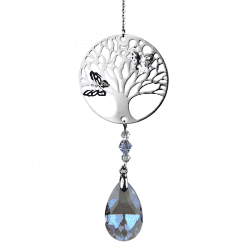Kristallen Streng met Filigraan Tree of Life Druppel Violet
