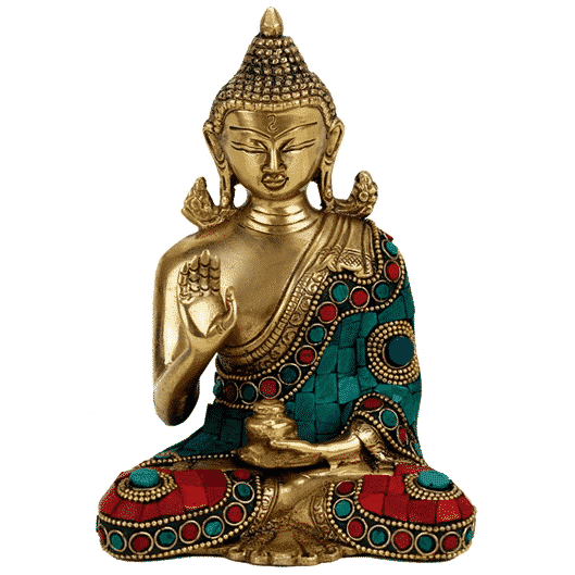 Boeddha Teaching met Mozaïek Decoratie (16 cm)
