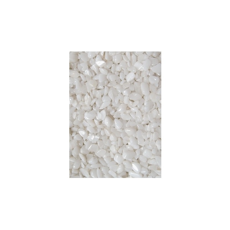Trommelstenen Sneeuwkwarts (5-10 mm) - 100 gram