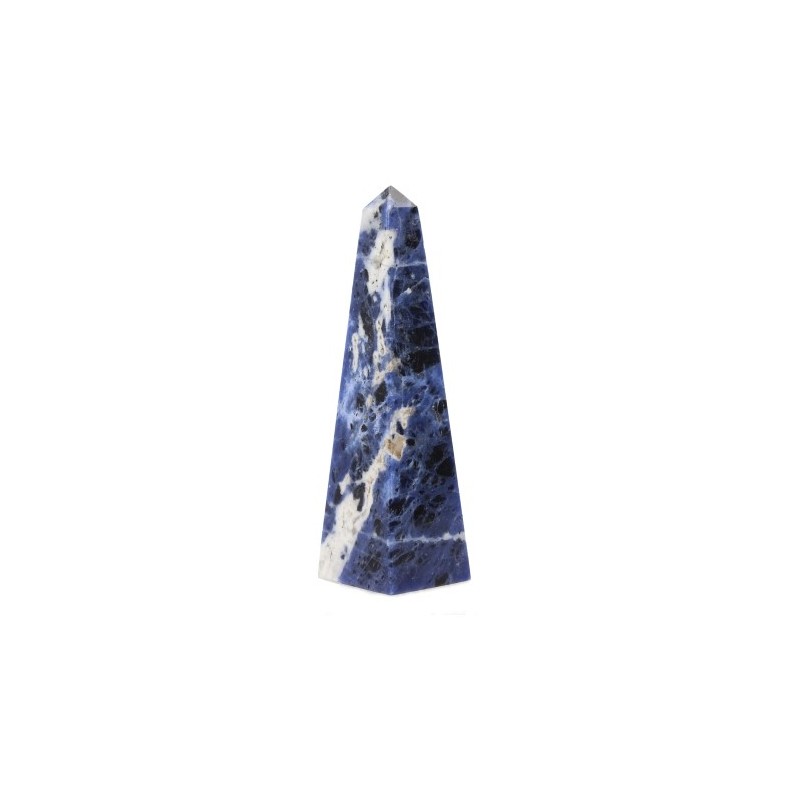 Edelsteen in Vorm Obelisk Sodaliet (65 mm)