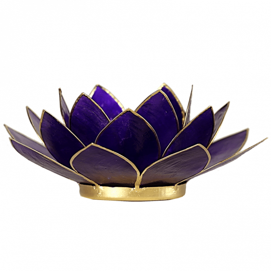 Lotus Sfeerlicht Violet 7e Chakra Goudrand