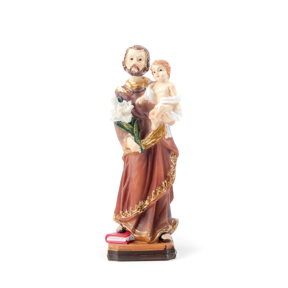Beeld van Jozef met Kindje Jezus 13 cm