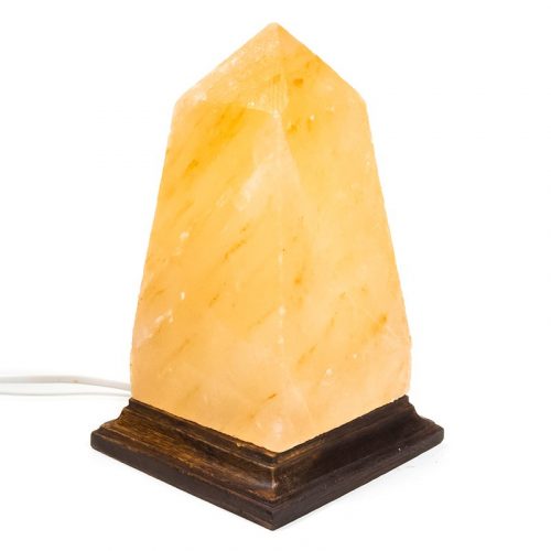 Himalaya Zoutlamp Oranje Obelisk (ca. 2250 gram) 13 x 13 x 21 cm