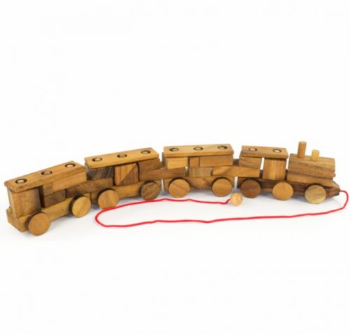 Houten Speelgoed Trein - Puzzel (55 cm)