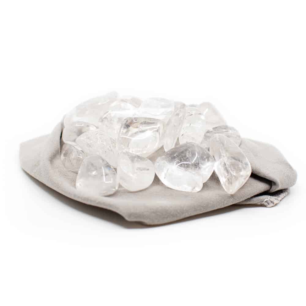 Trommelstenen Bergkristal Oplaadmix (20 tot 40 mm) – 200 gram