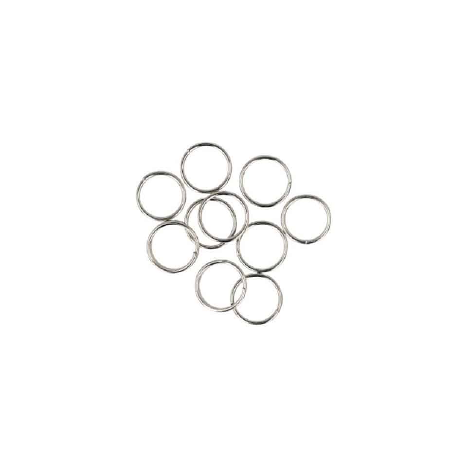 Zilverkleurige Splitringen - 8 x 1 mm (10 stuks)