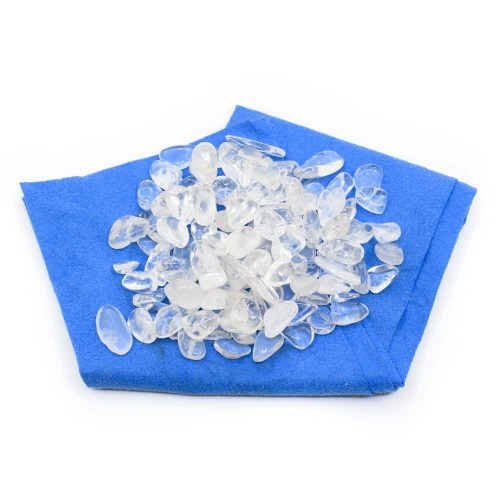 Trommelstenen Bergkristal Oplaadmix (5 to 10 mm) - 100 gram