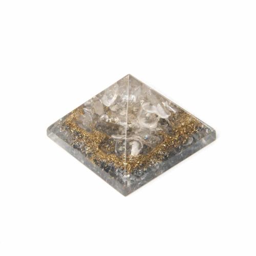 Orgonite Piramide Mini Bergkristal (25 mm)