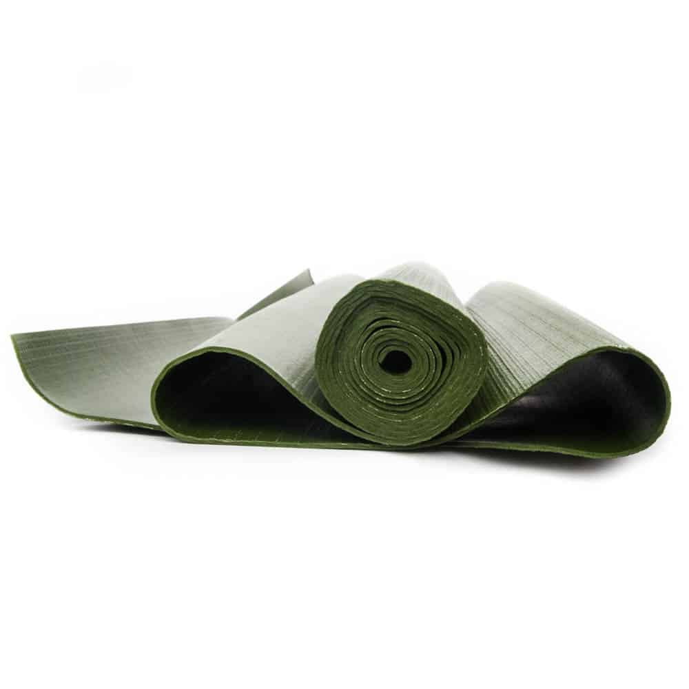 yogamat olijfgroen uitgerold