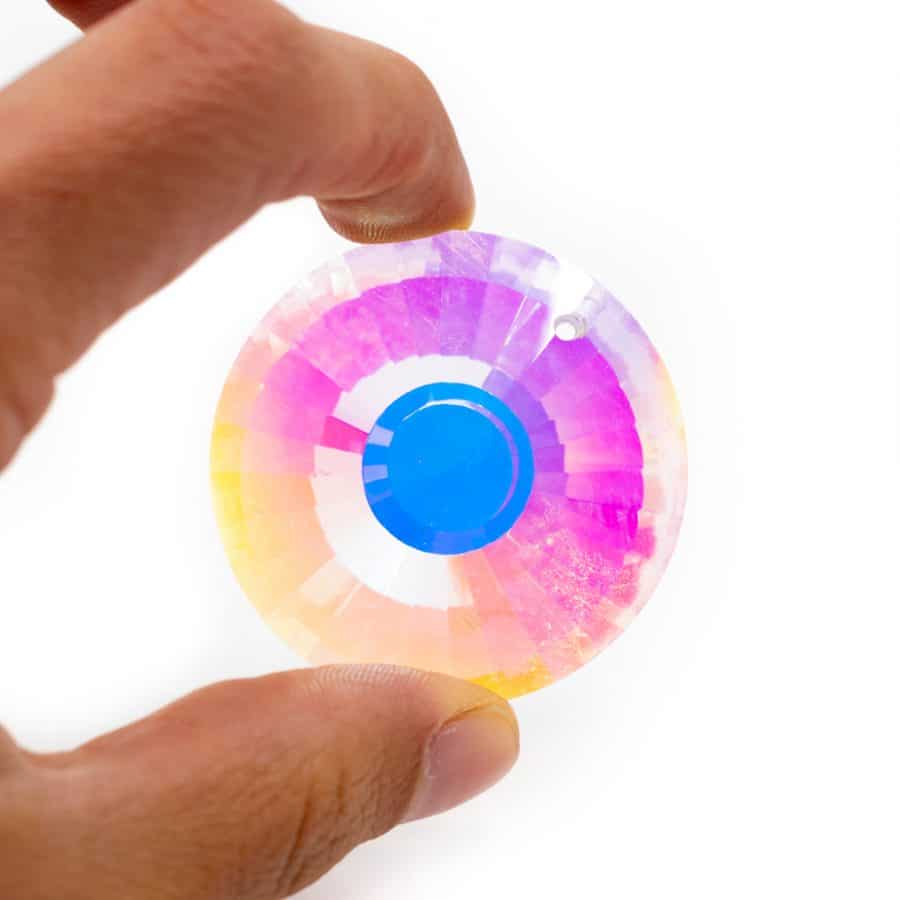 regenboog kristal cirkel parelmoer