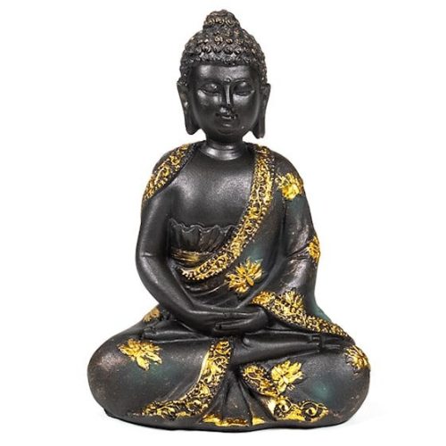 Meditatie Boeddha Antieke Finish -16 cm