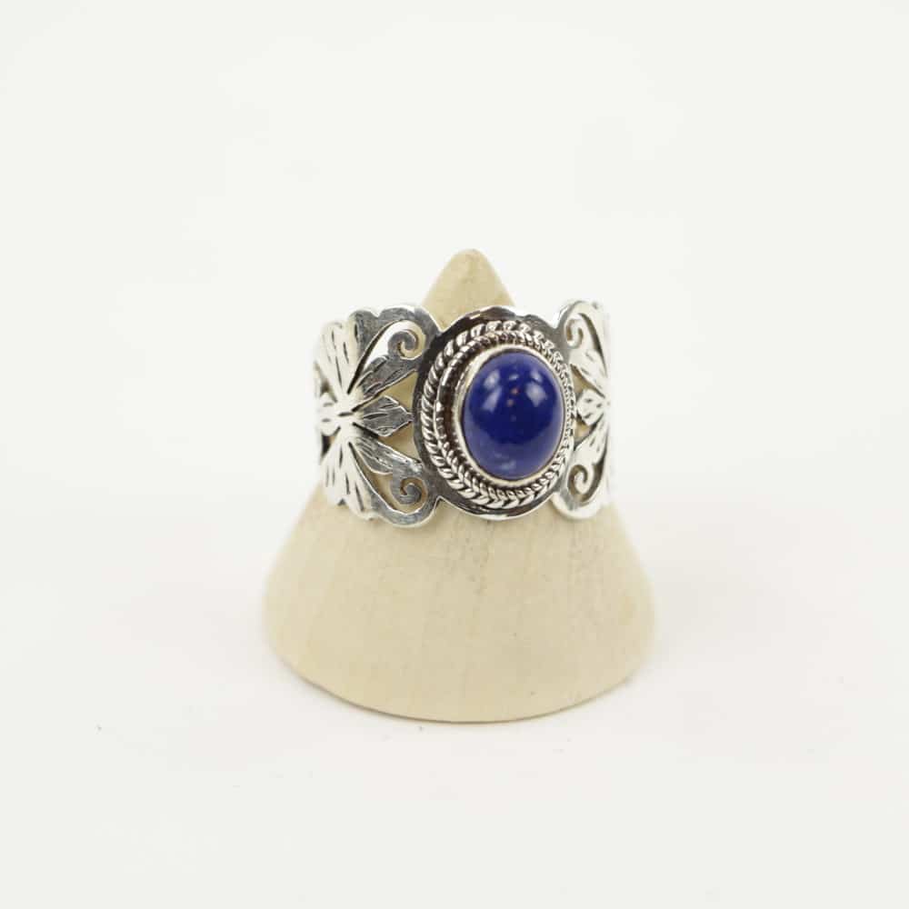Zilveren Ring met Lapis Lazuli Maat 19,5 - Model 1 (Sterling Zilver 925)