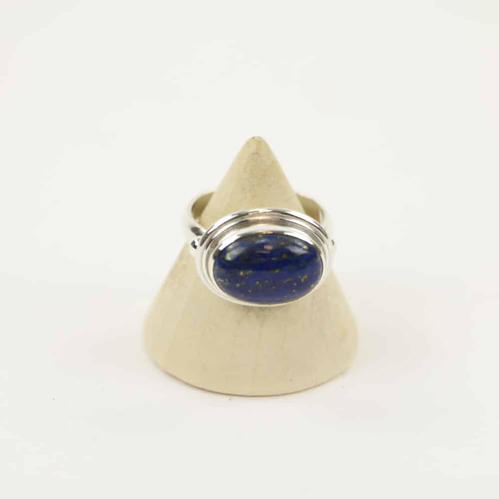 Zilveren Ring met Lapis Lazuli Maat 17,5 - Model 2 (Sterling Zilver 925)