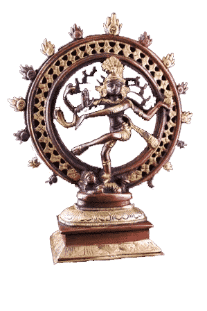 Shiva Nataraj Messing Tweekleurig (20 cm)