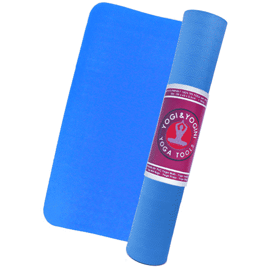 Yogi & Yogini Yogamat TPE Blauw 5 mm - 183 x 63 cm