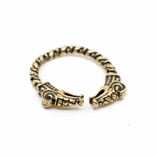 Verstelbare Viking Ring Goudkleurige Draak