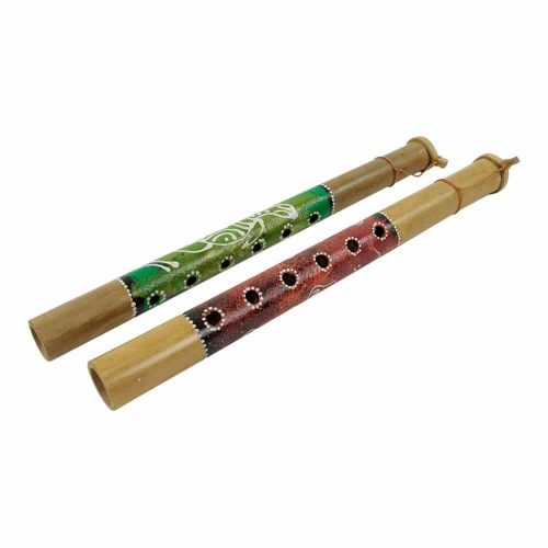 Bamboe Fluitje met Gekko of Schilpad (Assorti)