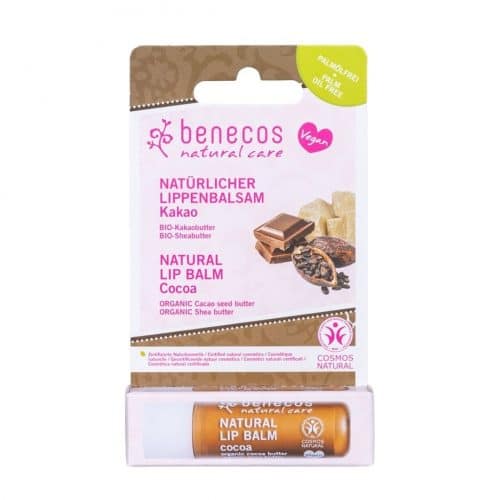 Benecos Natural Vegan Lippen Balsem Cocoa - in kartonnen Verpakking