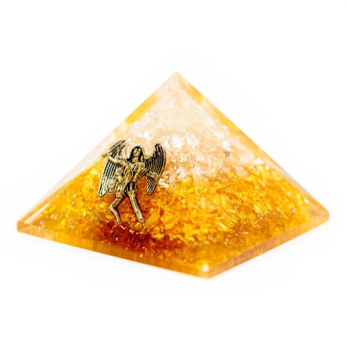 Orgonite Piramide Citrien  - Engel - (40 mm)