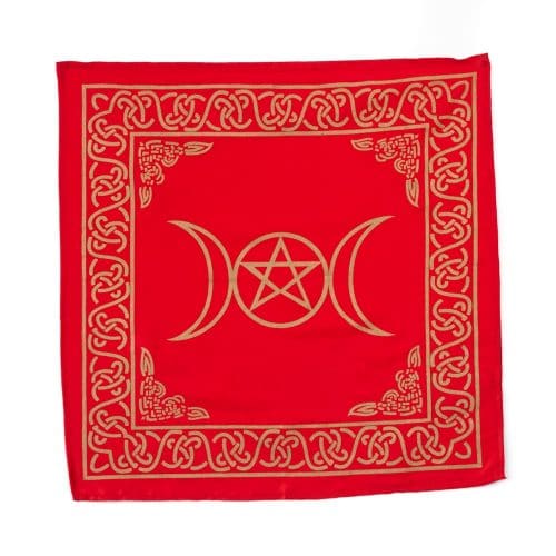 Katoenen Altaarkleed Pentagram Rood (50 x 50 cm)