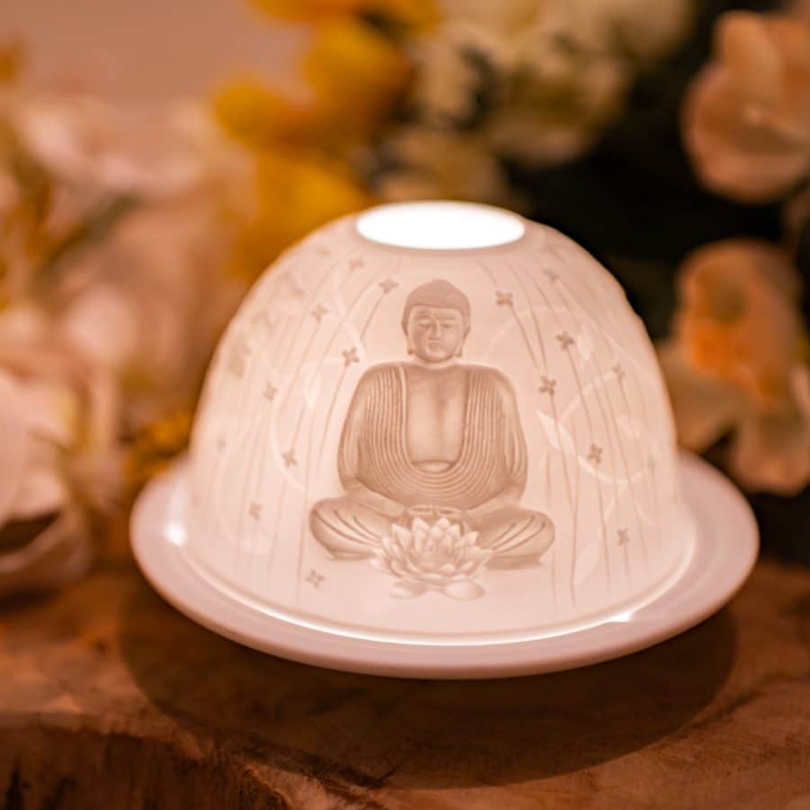 sfeerlicht porselein boeddha
