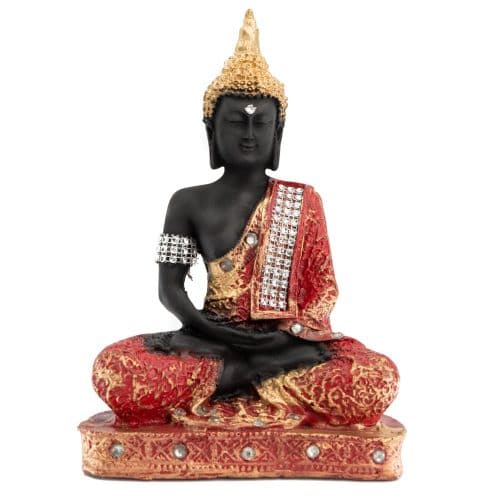 Mediterende Boeddha Geschilderd (23 cm)