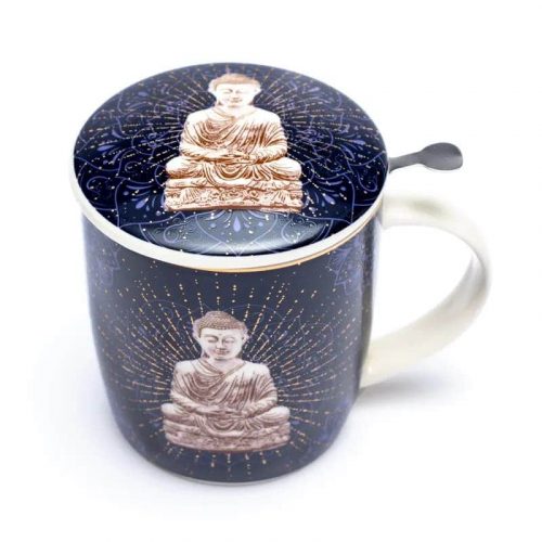 Theemok set Boeddha blauw - 325ml