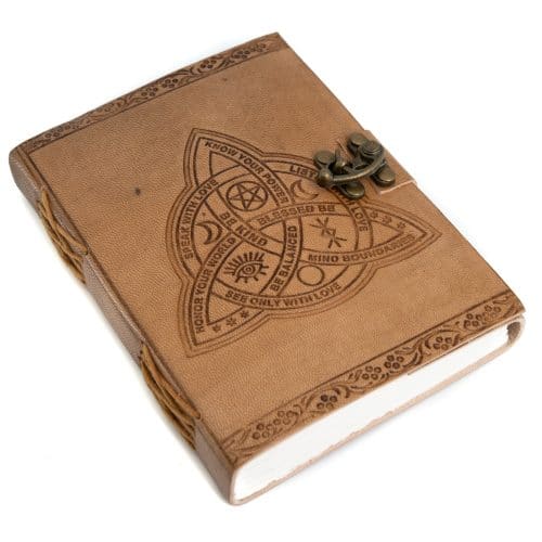 Spiritueel Notitieboekje Leer met Keltische Knoop (17,5 x 13 cm) - Handgemaakt