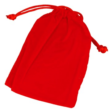 Pendeltasje Fluweel Rood - 10 x 9 cm