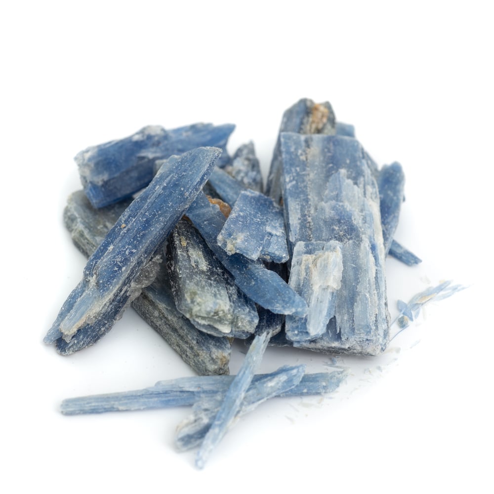 Ruwe Blauwe Kyaniet Edelsteen Stukjes - 100 gram