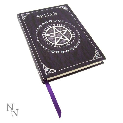 Spiritueel Notitieboekje Spreukenboek met Pentagram Paars (17,5 x 12,5 cm)