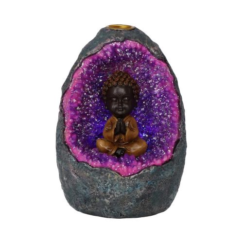 Backflow Wierook Houder Zen Geode Boeddha Polyresin (14,5 cm)