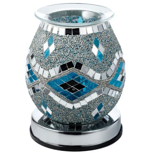 Aromabrander voor Waxmelts Mozaik Blauw/Zilver (16 cm)