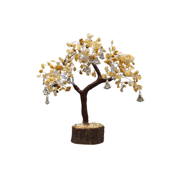 Edelsteenboom Gele Jade - Geluk- 18 cm