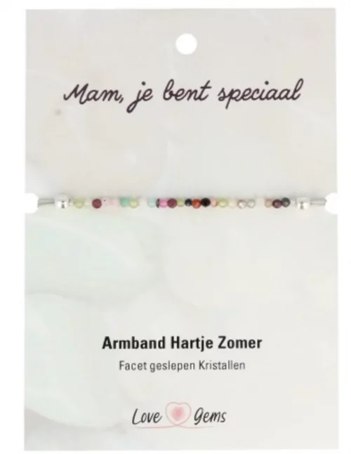 Edelsteen Armband Multikleur – Hartje Zomer – Love Gems