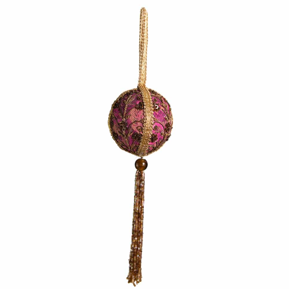 Hanger Ornament Traditioneel Bal Roze (30 cm)