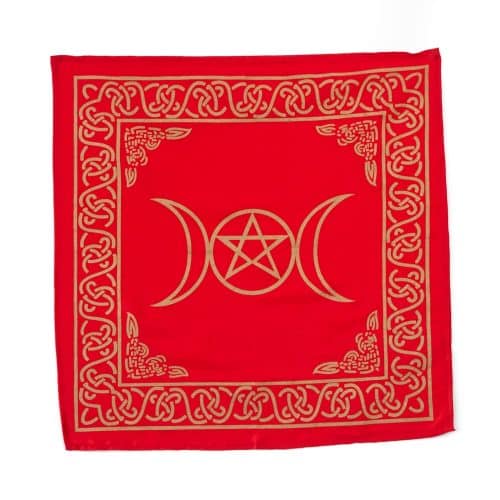 Altaarkleed Pentagram Rood (50 x 50 cm)