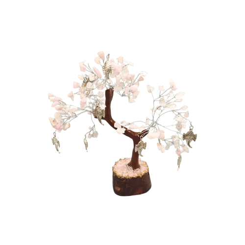 Edelsteenboom Rozenkwarts - De Kracht Van Wijsheid - 18 cm