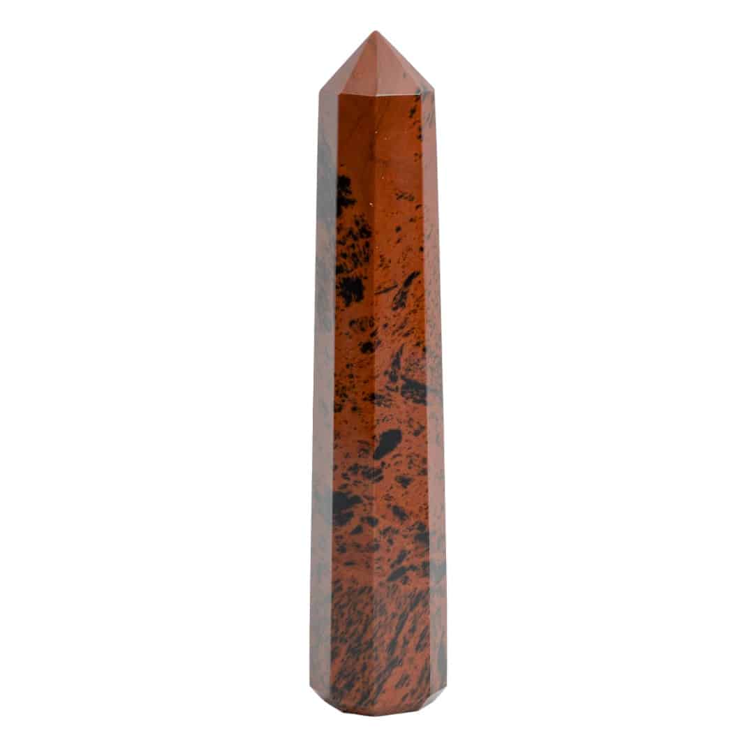 Edelsteen Obelisk Punt Mahonie Obsidiaan (110 - 150 mm)