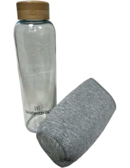 Duurzame stijlvolle Glass Bottle 600 ml Clear Waterdrop