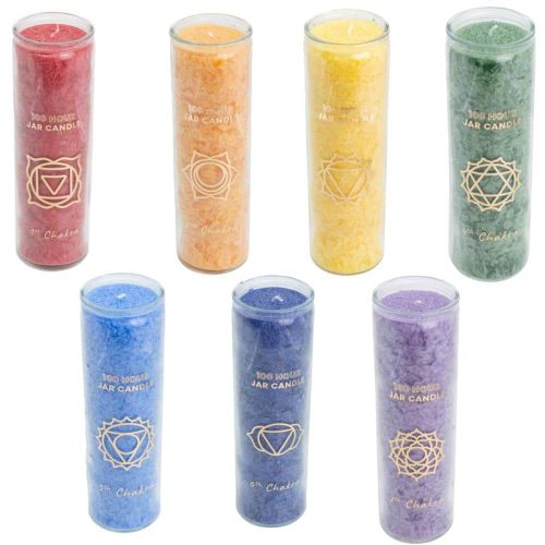 Fair Trade 7 Chakra Kaarsen Set (100 Branduren)