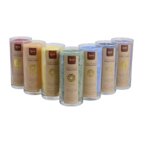 Fair Trade 7 Chakra Kaarsen Set (60 Branduren) - Bundel