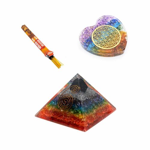 Orgoniet Chakra Set voor Ontspanning & Bescherming - Bundel